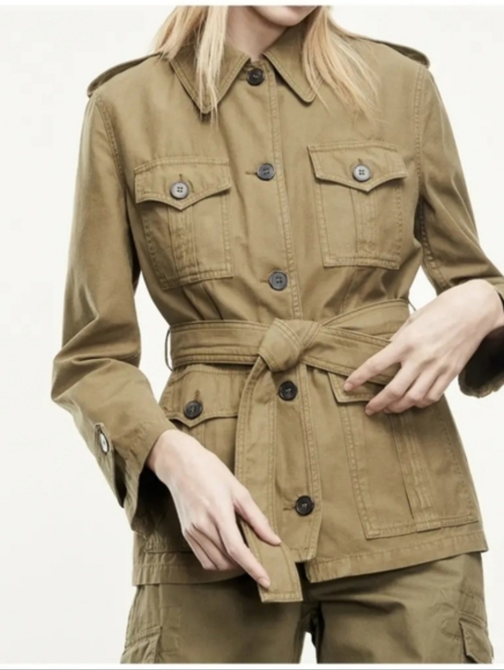 New The Kooples Safari Cotton Jacket In Medium - EU2